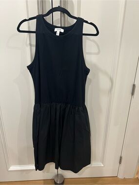 COS Women’s Black Sleeveless Gathered Waist Dress